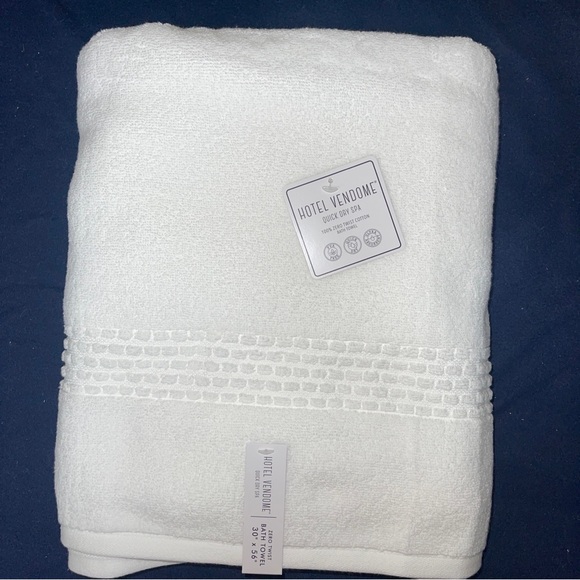 Hotel Vendome Bath Hotel Vendome Quick Dry Spa 0 Zero Twist Cotton Bath Towel 30x56 White